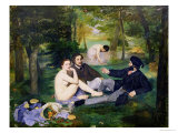 Dejeuner Sur L'Herbe, 1863 Reproduction procédé giclée par Édouard Manet
