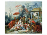 The Chinese Garden, circa 1742 reproduction procédé giclée par Francois Boucher