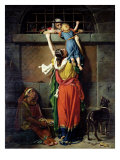 Boethius (480-524) Bidding Farewell to His Family Giclee Print by Jean Victor Schnetz