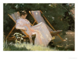 The Artist's Wife Sitting in a Garden Chair at Skagen, 1893 Giclée-Druck von Peder Severin Kröyer