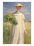 Anna Ancher Returning from Flower Picking, 1902 Giclée-Druck von Michael Peter Ancher