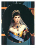Portrait of Empress Maria Fyodorovna (1847-1928) Dagmar of Denmark Giclee Print by Konstantin Egorovich Makovsky