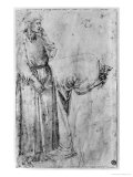 Deux personnages reproduction procédé giclée par Michelangelo Buonarroti 