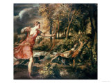 The Death of Actaeon, circa 1565 Giclée-tryk af Titian (Tiziano Vecelli) The Death of Actaeon, circa 1565 Giclée-tryk af Titian (Tiziano Vecelli)