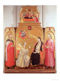 The Annunciation with St. Cosmas and St. Damian, 1409 Giclee Print by Taddeo di Bartolo