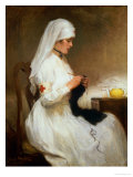 Portrait of a Nurse from the Red Cross Reproduction procédé giclée par Gabriel Emile Niscolet