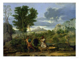 Autumn, or the Bunch of Grapes Taken from the Promised Land, 1660-64 Giclée-tryk af Nicolas Poussin