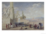Monte Cavallo, Rome Giclee-trykk av William Brockedon