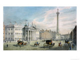 Sackville Street, Dublin, Showing the Post Office and Nelson's Column Giclee Print by Samuel Frederick Brocas