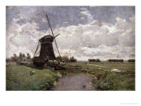 Windmill at Leidschendam reproduction procédé giclée par Paul Joseph Constantin Gabriel