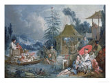 The Chinese Fishermen, circa 1742 Giclee Print by Francois Boucher
