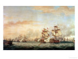Battle of the Saints, 1782 reproduction procédé giclée par Thomas Whitcombe