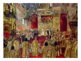 Study for the Coronation of Tsar Nicholas II (1868-1918) and Tsarina Alexandra (1872-1918) reproduction procédé giclée par Henri Gervex