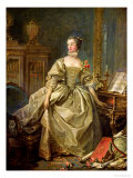 Madame De Pompadour (1721-64) reproduction procédé giclée par Francois Boucher