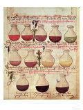 Series of Flagons for Urine Analysis, from "Tractatus De Pestilencia" Giclee Print by M. Albik