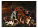 The Barque of Dante, 1822 Impressão giclée por Eugene Delacroix The Barque of Dante, 1822 Impressão giclée por Eugene Delacroix