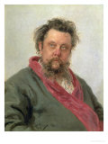 Portrait of Modest Petrovich Moussorgsky (1839-81) 1881 Giclee Print by Ilya Efimovich Repin