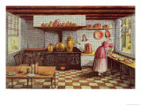 Kitchen of the Hotel St.Lucas, in the Hoogstraat, Rotterdam, 1834 Giclee-trykk av Mary Ellen Best