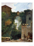 The Falls of Tivoli Reproduction procédé giclée par Jean-Honoré Fragonard