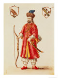 Marco Polo (1254-1324) Dressed in Tartar Costume Reproduction procédé giclée par Jan van Grevenbroeck
