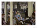 Women on a Cafe Terrace, 1877 (pastel on monotype) Lámina giclée por Edgar Degas