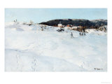 A Winter's Day in Norway, 1886 reproduction procédé giclée par Fritz Thaulow