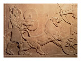Ashurbanipal II Killing Lions, the Palace of Ashurbanipal II,Nimrud, Iraq, Neo-Assyrian, 668-627 BC Giclee Print