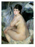 Nude, or Nude Seated on a Sofa, 1876 Giclee Print by Pierre-Auguste Renoir