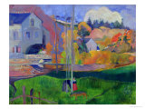 Brittany Landscape: the David Mill, 1894 Reproduction procédé giclée par Paul Gauguin
