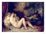 Danae Receiving the Shower of Gold Giclee Print by Titian (Tiziano Vecelli) 