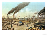 The Levee, New Orleans, 1884 Giclee Print by Currier & Ives 