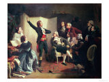 Rouget De Lisle (1760-1836) Singing the Marseillaise at the Home of Dietrich, Mayor of Strasbourg reproduction procédé giclée par Isidore Pils
