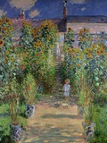 Claude Monet - The Artist's Garden at Vetheuil, 1880 - Giclee Baskı