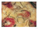 Bisons, from the Caves at Altamira, circa 15000 BC (Cave Painting) Giclee Print