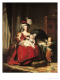 Marie-Antoinette (1755-93) and Her Four Children, 1787 Giclee Print by Elisabeth Louise Vigee-LeBrun