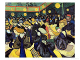 The Dance Hall at Arles, c.1888 Giclée-tryk af Vincent van Gogh The Dance Hall at Arles, c.1888 Giclée-tryk af Vincent van Gogh