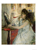 Young Woman Powdering Her Face, 1877 reproduction procédé giclée par Berthe Morisot
