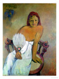 Girl with Fan, 1902 Giclee Print by Paul Gauguin