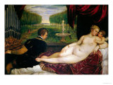 Venus with an Organist and Cupid, circa 1540-50 reproduction procédé giclée par Titian (Tiziano Vecelli) 