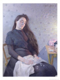 The Sleeping Flower Girl, 1892 Giclee Print by Eugene Assezat de Bouteyre