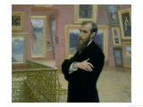 Portrait of Pavel Tretyakov (1832-98) in the Gallery, 1901 Reproduction procédé giclée par Ilya Efimovich Repin