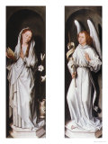 The Annunciation (Two Exterior Panels of a Triptych), circa 1472 Giclée-tryk af Hans Memling The Annunciation (Two Exterior Panels of a Triptych), circa 1472 Giclée-tryk af Hans Memling