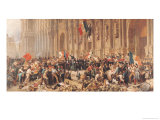 Lamartine Rejects the Red Flag in 1848 Giclee Print by Felix Philippoteaux