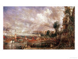 The Opening of Waterloo Bridge, Whitehall Stairs, 18th June 1817 Giclee Print by John Constable