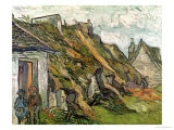 Thatched Cottages in Chaponval, Auvers-Sur-Oise, c.1890 Giclee Print by Vincent van Gogh