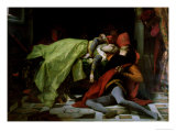 Death of Francesca Da Rimini and Paolo Malatesta, 1870 reproduction procédé giclée par Alexandre Cabanel