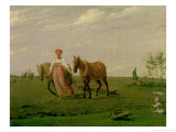 Ploughing in Spring, 1820s Giclée-Druck von Aleksei Gavrilovich Venetsianov