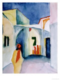 Une ruelle à Tunis Reproduction procédé giclée par Auguste Macke