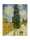 Road with Cypresses, c.1890 Reproduction procédé giclée par Vincent van Gogh