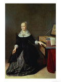 Woman by a Virginal reproduction procédé giclée par Godaert Kamper